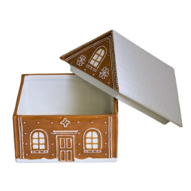 Pojemnik ceramiczny domek ręcznie malowany 8284