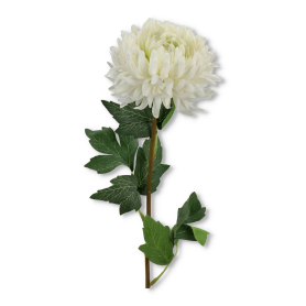 Chryzantema czesana gałązka 65cm, 3 liście, średnica 11cm HD2750072