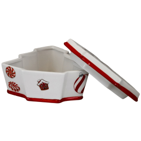 Pojemnik choinka ze skrzatami 19x17x9cm 8197