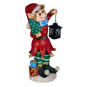 Elf ceramiczny z latarnią 9082