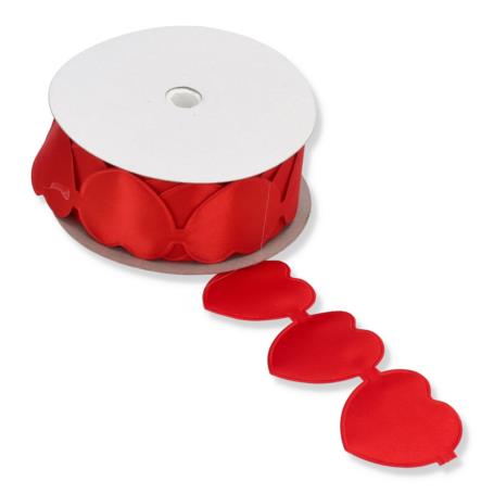 Wstążka czerwona serca 4cmx10y HY-4474