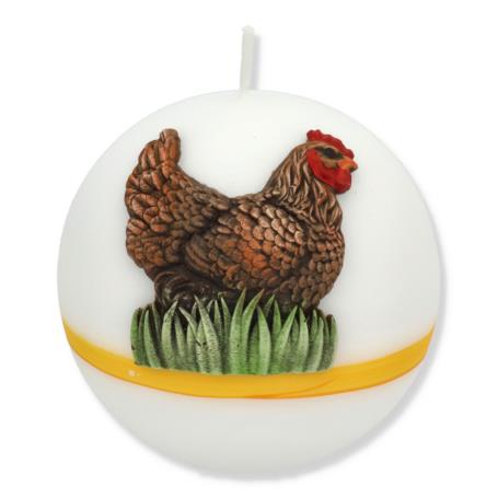 Świeca Kurka kula K10 pomarańczowy