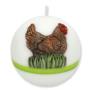 Świeca Kurka kula K10 zielony