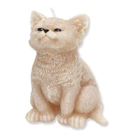 Świeca Kot Figurka beż