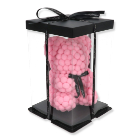 Miś dekoracyjny K2024-052302--25CM LIGHT PINK