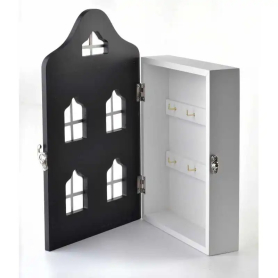 Skrzynka na klucze STACY Domek czarny HTYK7109