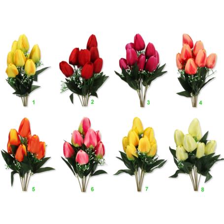 Bukiet tulipan z gipsówką x8 HD070133