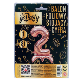 Balon foliowy stojący cyfra 2