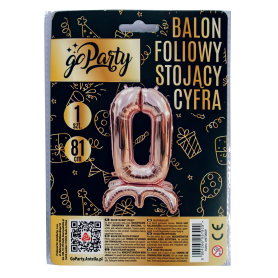 Balon foliowy stojący cyfra 0