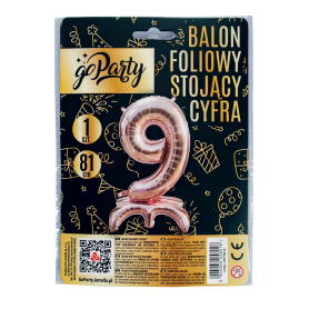 Balon foliowy stojący cyfra 9