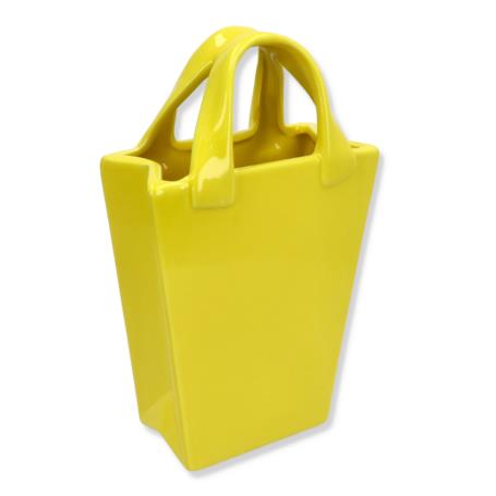 Wazon ceramiczny Torebka żółta 90733