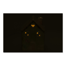 Domek dekoracyjny ceramiczny Led EG244082