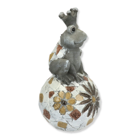 Żaba na kuli ceramiczna figurka 60CAN26693