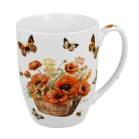 Kubek 350ml w koszyczku Kosz Kwiatów MAKI