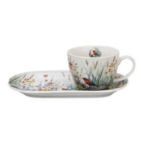 Zestaw śniadaniowy filiżanka jumbo ze spodkiem JULY