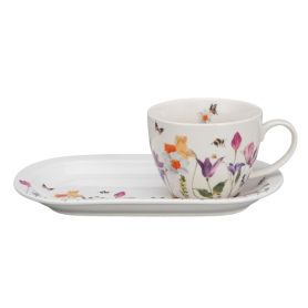 Zestaw śniadaniowy filiżanka jumbo ze     spodkiem MAY