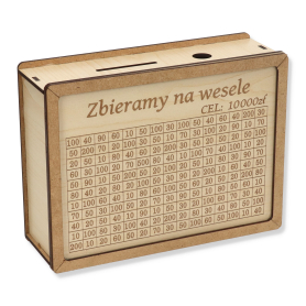 Skarbonka Wykreślanka biała