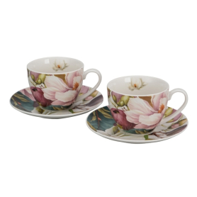 Filiżanki ze spodkami MAGNOLIE 2szt/kpl