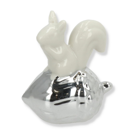 Wiewiórka biała na srebrnym orzeszku 87030