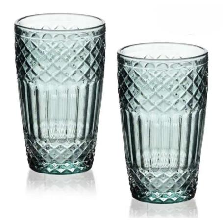 Komplet 4 szklanek 370 ml ELLA GREEN HTIA8081