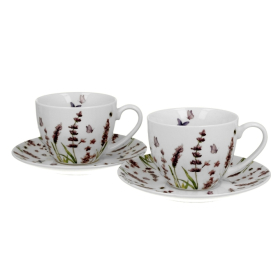 Zestaw dzbanek i 2 filiżanki CLASSIC LAVENDER