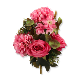 Bukiet płaski jesień: róża z hortensją LR2301454