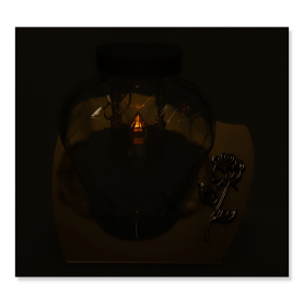 Znicz serce solar V z podstawką Znicz serce solar V z podstawka