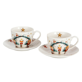 2 Filiżanki ze spodkami Christmas Cuties  2 szufladki opakowanie