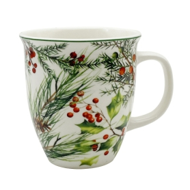 Kubek 650ml Christmas Leaves