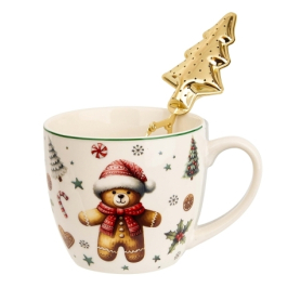 Kubek 460ml z metalowym zaparzaczem Christams Cuties