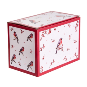 Kubek 460ml z metalowym zaoarzaczem Christmas Birds 3