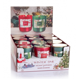 Świeca zapach. w szkle Winter Time 150g   wit LID