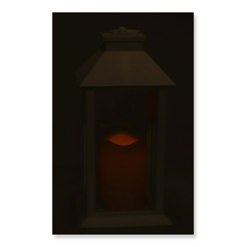 Latarenka Led ze świecą i dekoracją świąteczną White 14/19/YZE-W