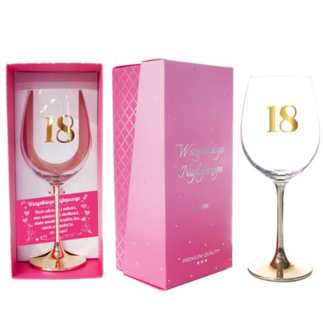 Kieliszek do wina 18 urodziny DIL-PH-KY-031-R-18