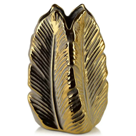 Wazon liść 13x28cm YARINE GOLD HTTU7449