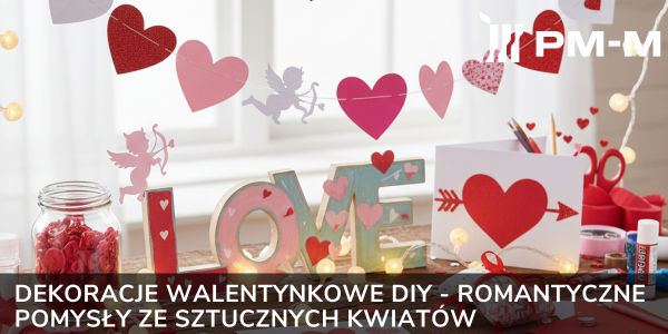 Dekoracje walentynkowe DIY - romantyczne pomysły ze sztucznych kwiatów
