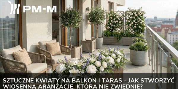 Sztuczne kwiaty na balkon i taras - jak stworzyć wiosenną aranżację, która nie zwiędnie?